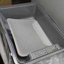 XL Stainless Steel Litter Box with Lid, 28" L x 20" W x 14" H Extra Large Cat Litter Box, Enclosure Metal Cat Litter Pan with High Side, Non-Stick, Anti-Leakage, Easy Clean for Big and Multiple Cats