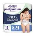 Always Discreet Postpartum and Adult Incontinence Underwear for Women, Small/Medium, Maximum Protection, 14 Count