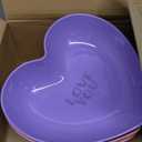 Ceenna 12 Pcs Valentine's Day Heart Shaped Bowls 8.86 Inch Plastic Heart Candy Dishes Dessert Snack Appetizer Plates for Valentine Wedding Fruits Salad Candy Dessert Kitchen Cooking Party Supplies