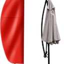 Cantilever Umbrella Cover 9FT to 14FT Waterproof with Sturdy Zipper, Patio Umbrella Covers for Outdoor Umbrellas, Offset Hanging Parasol Cover 420D Oxford, Red