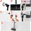 Bathroom Grab Bar with Shower Shelves,Munzong Black Toilet Paper Holder 3 in 1 Bathroom Organizers and Storage, Anti Slip Stainless Steel Safety Hand Rail for Handicap Elderly Senior Assist