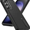 IDweel for Galaxy S24 Plus Case for Men, Heavy Duty Protection Shockproof Anti-Scratch Slim Fit Lightweight Protective Sturdy Case Hard Cover with Kickstand for Samsung for Galaxy S24 Plus 6.6",Black