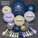 Navy Blue Purple Balloon Arch Double Stuffed Dark Blue Pastel Lavender White Sand Ivory Balloon Garland Kit Clear Bobo Metallic Lilac for Baby Shower Wedding Birthday Mother Day Graduation Party Decor