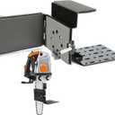 KUAFU Universal Saw Press Chainsaw Bracket for ATV UTV Trailers W/Tubular Hanger Racks Fixed Tool Carrier Mounting Holder Kit