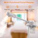 Professional Nano Ionic Facial Steamer on Wheels with Ozone Function, Standing Face Steamer for Deep Pore Care, Hydration, Home Spa & Salon Use