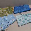 5 Pack Long Sleeve Bib,Baby Toddler Waterproof Sleeved Bib for 6-30 Months Reusable with Catch-all Pocket,11x14"