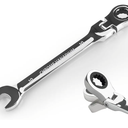 Egofine 10mm Ratchet Wrench Flex Head, Ratcheting Combination Wrench Metric, Industrial Grade Gear Spanner with 12 Point Box End, 72-Teeth Ratchet, Chrome Vanadium Steel