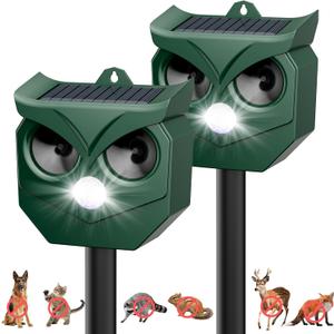 Ultrasonic Animal Repeller with LED Strobe Lights