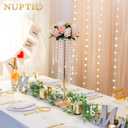 NUPTIO Gold Vases for Centerpieces Wedding - 10 Pcs 21.7in Tall Vase Centerpieces for Tables - Chandelier Flower Stand Bulk