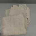 OVZME Cafe Curtains 45 Inch Length 2 Panels, Thick Textured Kitchen Door Curtains, Semi Privacy Light Filtering Half Short Bedroom Curtains for Small Window Living Room Dining, 2x30Wx45L, Linen Color