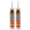 Gorilla Waterproof Caulk & Seal Silicone Sealant, 10oz Cartridge (Pack of 2) - White Caulking Sealant for Kitchen, Window, Bath, Marine, Door and More