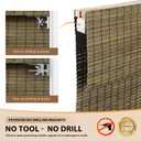 LazBlinds No Tools No Drill Cordless Bamboo Roman Shades, Privacy Window Treatment, Roll Up Bamboo Blinds for Windows 29'' W x 64'' H, Driftwood