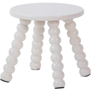 Solid Wooden Step Stool for Adults, 10 inch Stool for Kids Perfect Matched Sensory Table, Sturdy and Versatile Short Foot Stool for Bathroom, Kitchen, Bedroom, Plant Stand Natural (1, White)