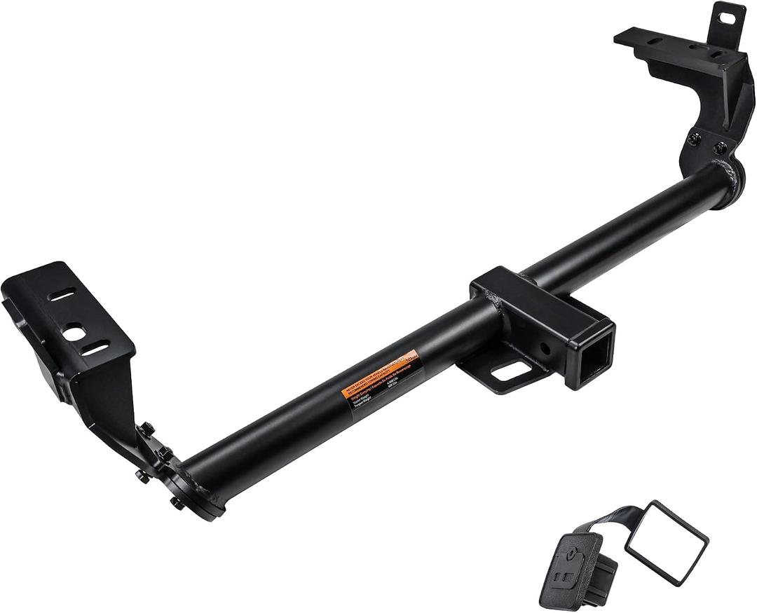 DBXB-RV Class 3 Trailer Hitch Standard 2-Inch Receiver Compatible with 2015-2024 Ford Edge, Multi-Fit Hitch to Receive Ball Mount, Cargo Carrier, Bike Rack. Black Powder Coated. 13381