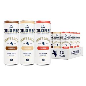 La Colombe draft Latte Variety Pack, 11 fl oz cans (Pack of 12), Includes Triple, Vanilla & Mocha Latte, Coffeehouse Quality, Ready-to-Drink, On-the-Go (EXP 08/29/26)