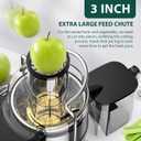KOIOS 1300W Centrifugal Juicer Machines, High Juice Yield Juice Extractor with 3 inch Wide Feed Chute, Full Copper Motor & Titanium-Plated Filter, Easy Clean, 3 Speeds, BPA Free, Stainless Steel
