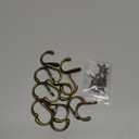 IBosins 15PCS Coat Hooks Wall Mounted Single Prong Robe Hook for Hanging Towel Hooks with 30 Screws for Bags, Hat, Cap, Scarf, Cup (Antique Brass)