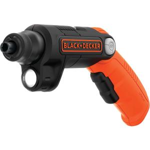 BLACK+DECKER Cordless Screwdriver with LED Light 4V MAX, Electric Screwdriver with 2 Pcs Bit Set
