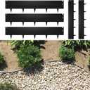 5PCS Steel Lawn Edging, Aluminum Alloy Landscape Edging, 3"x39" Garden Edging Border, 16.25 ft Length Flexible Aluminum Alloy Landscape Edging, Black Lawn Edge for Garden Yard