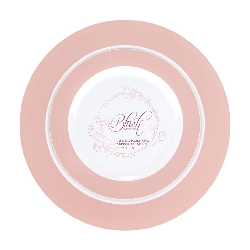 Blush Plates Combo 7.5" + 10.5" Case of 128 (4 packs x 32)