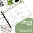 2 x 2026 Desk Calendar 22'' x 17'', Large Monthly Desktop Calendar, 18 Months Desk Pad (Jan. 2026 - Jun. 2027) for Home School Office Supplies (Leaf)