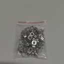 uxcell Ball Chain Connector, 3mm 3.2mm Double Ring Style Link Stainless Steel Loop Connection, Pack of 50