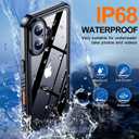 MOZOTER for iPhone 16 Plus Case Waterproof,[IPX8 Underwater Case][Full Body Shockproof & Military Dropproof] Clear Sound Quality Built-in Screen Protector for iPhone 16 Plus 6.7 inch-Black
