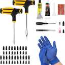 Vitog 55 PCS Two Types of Tire Plug Kit, 45 PCS Tire Repair Rubber Nail Kit & 10 PCS Flat Tire Repair Kit with Plugs, Heavy Duty Tire Repair Screws for Car, Motorcycle, ATV, Jeep, Truck, Tractor