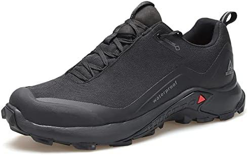 HUMTTO Men's All-Terrain Waterproof Hiking Shoes Lightweight Breathable Trekking Anti Slip Outdoor Trails Shoes Size 11.5M