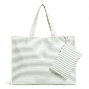 2 x Klyyo Clyro Mahjong Stripe Tote Bag, American Mah Jong Tile Carryall Overnight Game Bag for Mahjong Lover Gift(Sage Green)