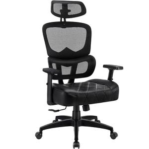 Amazon.com: VECELO Swivel Ergonomic High Back Mesh Office Chair with Adjustable Headrest Armrest, Backrest Tilt Function, Lumbar Support for Executive/Computer Desk/Task Work : Home & Kitchen