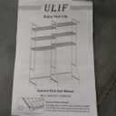 Ulif U13 Over Washer and Dryer Storage Shelves, 6 Tiers Laundry Room Standing Shelf with 2 Hanger Rods, Space Saver Clothes Drying Rack, 63.4" W x 22" D x 77.4" H, White