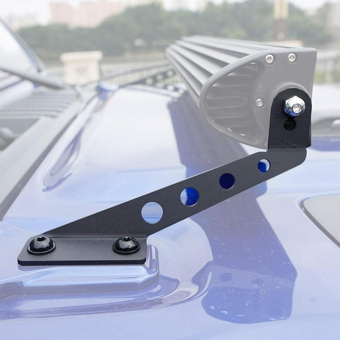 for Jeep JL Hood Light Bar Mount 32 inch LED Light Bar Mounting Bracket fit for Jeep Wrangler JL Gladiator JT 2018 2019 2020 2021 2022 2023