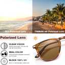 Trendy Polarized Sunglasses for Women 100% UV Protection, Outdoor Driving Sunnies Italy Acetate Frame Eyewears (3.brown Lens)