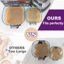 Air Fryer Liners Disposable for Ninja Crispi, 260 PCS Ninja Crispi Air Fryer Accessories for Ninja Crispy Glass Container, Ninja Crispi Accessories for 4 QT & 6 Cup Ninja Crispy Air Fryer