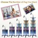 Braiding Hair Rack Adjustable Braiding Rack With 140 Pegs (Black)