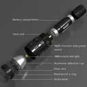 Picatinny Flashlight, LED Tactical Flashlight Rifle Rail Light with Pressure Switch, 3000 Lumens Waterproof Light, 5 Mode USB Rechargeable Flashlight for Hunting, Matte Black