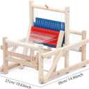 LAVIEVERT Wooden Multi-Craft Weaving Loom DIY Hand-Knitting Weaving Machine Intellectual Toys for Kids, 38 32 27cm