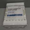 Y-PLWOMEN Duvet Cover King - 3 Pieces Aztec Striped Geometric Duvet Cover Set, 100% Cotton Duvet Cover King Size, Super Soft Bedding Duvet Covers for All Season, 104"x90", No Comforter (Charcoal/Grey/White)