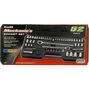 Allied Tools 66052 Socket Set with Storage Case, 52-Piece