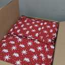 RUVANTI Flannel Sheets King Size - 100% Cotton Double Brushed King Size Sheets Set - Deep Pockets 16 Inches Bed Sheets - All Seasons Breathable & Extra Soft - Warm & Cozy, 4 Piece, Red Christmas