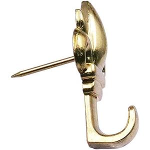 Pack of 20 Zinc Alloy Flower Shape Push Pin Hangers Hook Pin Wall Hooks (Gold)