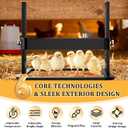 Chick Heat Plate, 10" x 10" Brooder Plate for Chicks, Adjustable Height & Angle, Adjustable Temperature Settings, Heating Plate for Up to 15 Chicks