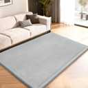 ACOMOPACK Baby Play Mat for Floor,1.3" Thick Memory Foam Area Rug for Living Room,Soft Velvet Crawling with Non-Slip Bottom for Kid,Toddler,39"59" Tummy Time Nursery Rugs,YogaLight Grey