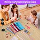 Anpro 650+Pcs Fashion Designer Kit for Girls with 2 Mannequins, DIY Arts & Crafts Kit for Girls Age 6-12 Toys, Doll Clothes Making Sewing Kit -Pink