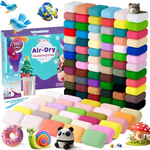 Air Drying Clay Kids 102 Colors, Modeling Magic Clay Kit with Sculpting Tools,Soft and Non-Sticky,Classroom Activities & Art and Crafts Creative Play Gifts for Boys & Girls Age 3-12