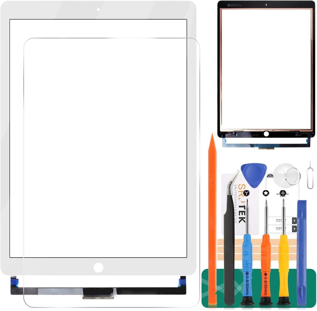 for iPad Pro 12.9 Screen Replacement A1670 for iPad Pro 12.9 2017 Screen Replacement for iPad Pro 12.9 2nd Gen Digitizer Touch Screen Replacement A1671 A1821 (No LCD Display) (White)
