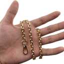 HAHIYO Mini Pochette Purse Chain Strap Thin Wide 6mm for LV Length 15.7 Inches Thick 2mm Shiny Gold for Handbag Wallet Clutch Comfortable Flat Metal Strap 1 Pack