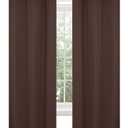 Deconovo Blackout Grommet Curtains Thermal Insulated, Noise-Reducing, Sustainable & Easy-Care Drapes for Bedroom, Living Room & Office Oeko-TEX Certified, Chocolate, 38W x 63L Inch (Set of 2)