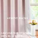Vision Home Pink Linen Full Blackout Curtains Grommet Room Darkening Window Curtains 84 inches Long for Girls Bedroom Living Room Nursery Thermal Insulated Energy Efficient Drapes 2 Panels 58" Wx84 L